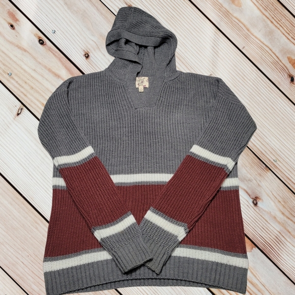 Hippie Rose Hooded Sweater Sz Small - Picture 1 of 6